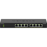 Netgear 8-poorts Gigabit Ethernet unmanaged PoE+ Essentials switch (GS308LP) Zwart, 60 Watt PoE