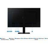 Samsung ViewFinity S80UD S27D800UAU 27" 4K UHD monitor Zwart, HDMI, DisplayPort, 3x USB-A, USB-B, USB-C, RJ-45