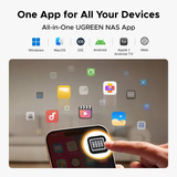 Ugreen NASync DH2300 Grijs, 1GbE, HDMI, USB