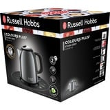 Russell Hobbs Colours Plus+ Storm Grey mini waterkoker Grijs, 1 l