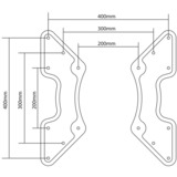 goobay VESA adapter voor tv muurbevestiging Zwart