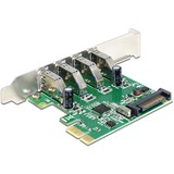 DeLOCK PCIe x1 naar 4x externe USB-A 3.2 Gen 1 interface kaart 