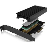 ICY BOX IB-PCI214M2-HSL adapter Zwart