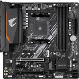 GIGABYTE B550M AORUS ELITE socket AM4 moederbord Zwart/grijs, RAID, Gb-LAN, Sound, µATX