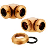 Corsair Hydro X Series XF Hardline 90° 12mm OD verbinding Goud, 2 stuks