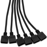 EKWB EK D-RGB 6-Way Splitter Cable splitterkabel Zwart