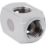 Thermaltake Pacific 4-Way G1/4 Connector Block verbinding Zilver