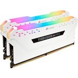 Corsair 16 GB DDR4-3200 Kit werkgeheugen Wit, CMW16GX4M2C3200C16W, Vengeance RGB PRO, XMP