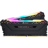 Corsair 32 GB DDR4-3600 (2x 16 GB) Kit werkgeheugen Zwart, CMW32GX4M2Z3600C18, Vengeance RGB PRO, XMP, AMD Ryzen Optimized