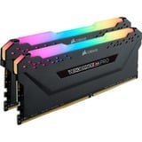 Corsair 32 GB DDR4-3600 (2x 16 GB) Kit werkgeheugen Zwart, CMW32GX4M2Z3600C18, Vengeance RGB PRO, XMP, AMD Ryzen Optimized