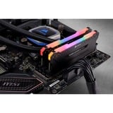 Corsair 32 GB DDR4-3600 (2x 16 GB) Kit werkgeheugen Zwart, CMW32GX4M2Z3600C18, Vengeance RGB PRO, XMP, AMD Ryzen Optimized