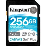 Kingston Canvas Go! Plus SDXC 256 GB geheugenkaart Zwart, UHS-I U3, Class 10, A2