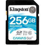 Kingston Canvas Go! SDHC 256 GB geheugenkaart Zwart, UHS-I U3, Class 10