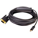 Club 3D Actieve USB-C naar VGA kabel Zwart, 5 meter