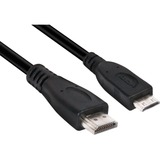 Club 3D Mini-HDMI naar HDMI 2.0 kabel Zwart, 1 meter, 4K 60Hz