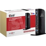 Club 3D USB 3.0 Dual Display 4K60Hz Docking Station Zwart