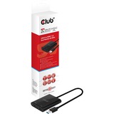 Club 3D USB 3.2 Gen1 Type A naar HDMI Dual Monitor 4K 60Hz adapter Zwart
