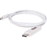 Club 3D USB-C 3.2 Gen 2 naar DisplayPort 1.2 UHD kabel Wit, 1,2 meter