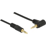 DeLOCK 3,5 mm naar 3,5 mm 90° kabel Zwart, 2 meter