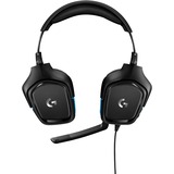 Logitech G432 7.1 Surround Sound Wired  over-ear gaming headset Zwart/blauw, Pc, PlayStation 4, PlayStation 5, Xbox One, Xbox Series X|S, Nintendo Switch