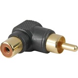 goobay Adapter RCA > RCA Zwart, 90º hoek