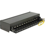 DeLOCK Desktop patchpaneel 12 Port Cat.6 Zwart