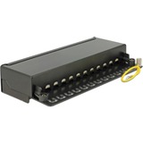 DeLOCK Desktop patchpaneel 12 Port Cat.6A Zwart