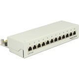 DeLOCK Desktop patchpaneel 12 Port Cat.6A Grijs