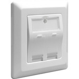 DeLOCK Keystone Wall Outlet 2 Port doos Wit