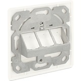 DeLOCK Keystone Wall Outlet 3 Port compact doos Wit