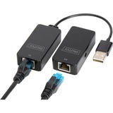 Digitus USB-Extender Zwart, USB 2.0, tot 50 meter