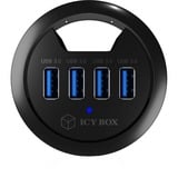 ICY BOX IB-Hub1403 usb-hub Zwart, 4x USB 3.0