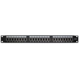 Inter-Tech 19" CAT6 STP Patchpaneel 24-poort Zwart