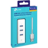 TP-Link USB 3.0 3 Poort Hub & Gigabit Ethernet Adapter 2 in 1 USB Adapter UE330 usb-hub Wit