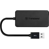 Transcend 4-Port USB 3.0 Hub usb-hub Zwart, 4x USB 3.0