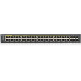 Zyxel GS1920-48HPv2 48-Port GbE Smart Managed Switch Zwart