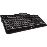 CHERRY KC 1000 SC toetsenbord Zwart, BE lay-out (AZERTY), Smart Card reader
