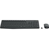 Logitech MK235 Wireless Keyboard en Mouse, desktopset Zwart, US-International