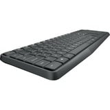 Logitech MK235 Wireless Keyboard en Mouse, desktopset Zwart, US-International