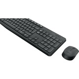 Logitech MK235 Wireless Keyboard en Mouse, desktopset Zwart, US-International