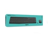 Logitech MK235 Wireless Keyboard en Mouse, desktopset Zwart, US-International