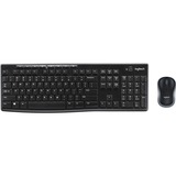 Logitech MK270 draadloze desktopset Zwart, BE lay-out (AZERTY), Rubberdome