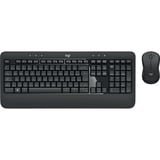 Logitech MK540 Advanced - Draadloze, desktopset Donkergrijs, BE Lay-out, 1000 dpi