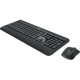 Logitech MK540 Advanced - Draadloze, desktopset Donkergrijs, BE Lay-out, 1000 dpi