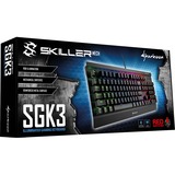 Sharkoon Skiller Mech SGK3, gaming toetsenbord Zwart, BE Lay-out, Kailh Red, RGB leds