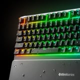 SteelSeries Apex 3 RGB gaming toetsenbord Zwart, US lay-out (QWERTY), SteelSeries Whisper-Quiet, 100%, RGB leds