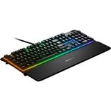 SteelSeries Apex 3, gaming toetsenbord Zwart, US lay-out, SteelSeries Whisper-Quiet, RGB leds