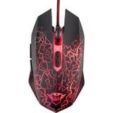 Trust GXT 105 Izza Illuminated Gaming Mouse Zwart, 21683, 800 - 2400 dpi, Meerkleurige leds