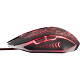 Trust GXT 105 Izza Illuminated Gaming Mouse Zwart, 21683, 800 - 2400 dpi, Meerkleurige leds