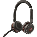 Jabra Evolve 75 UC Duo  on-ear headset Zwart, Inclusief Laadstation